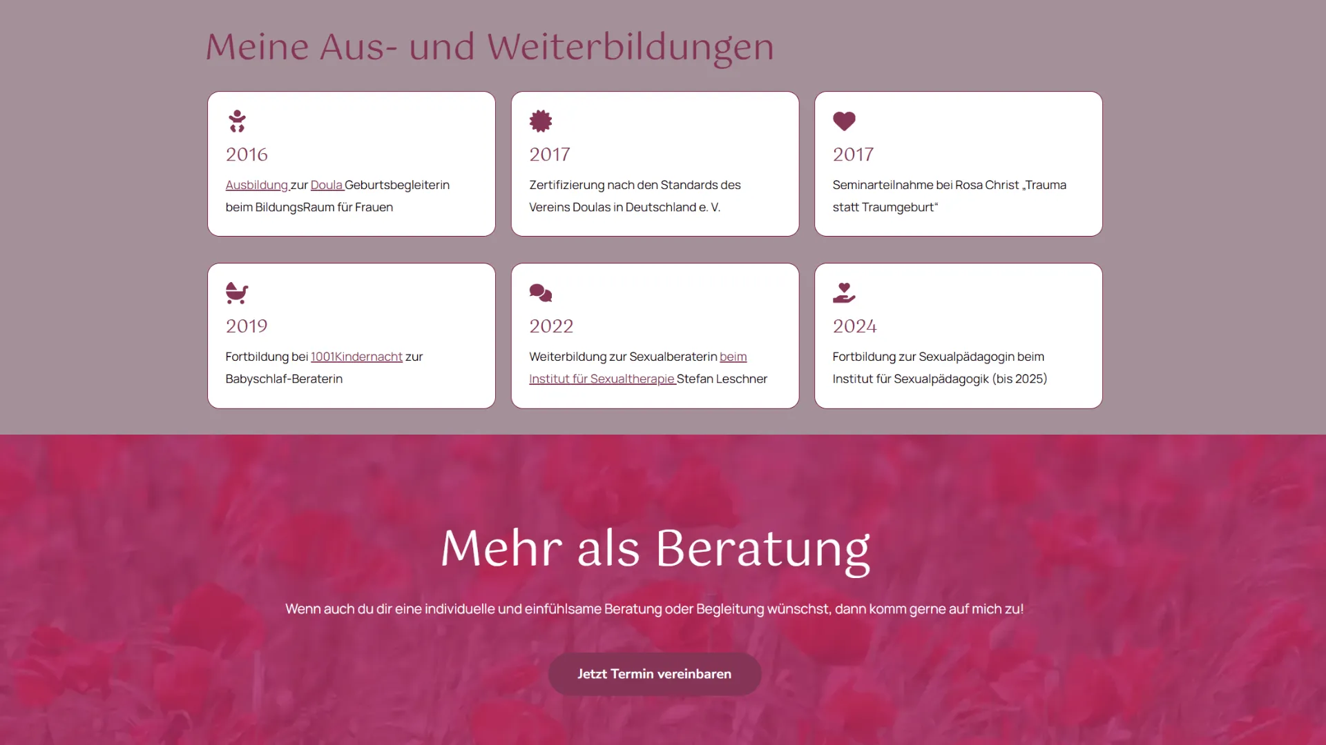 Website Umsetzung für Sexualberatung und Paarberatung Website Umsetzung für Sexualberaterin – Leistungsübersicht