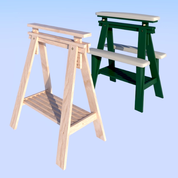 Vergleich: ursprünglicher IKEA-Tischbock und modifizierter Strafbock