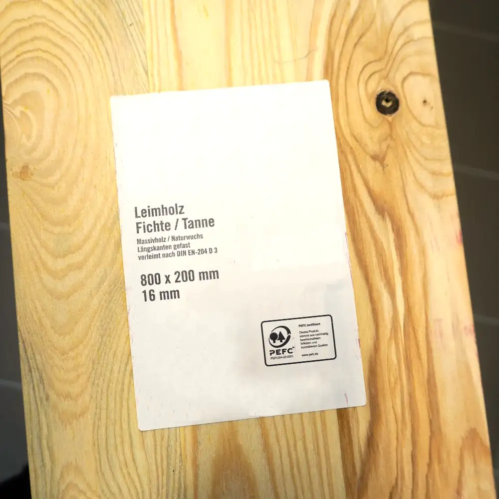 Leimholzplatte Fichte/Tanne – Material für die Strafbock Bauanleitung