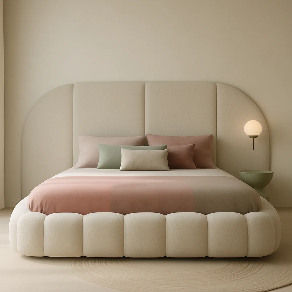 Soft-Aesthetic-Schlafzimmer mit Pastelltönen – Gestaltungsidee, um ein Spielzimmer für Erwachsene einzurichten