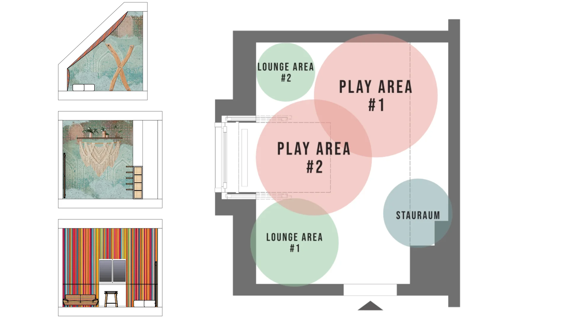 BDSM Beduinenzelt Grundriss Zonenplan Play Area Lounge Area