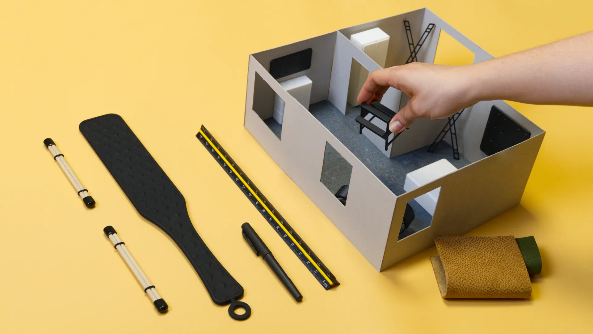 Raumplanung im Modell für BDSM Interior Design